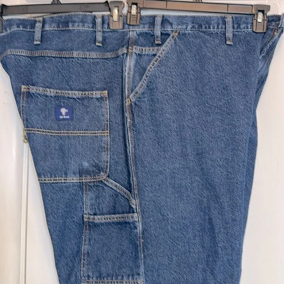 RK Brand Big Man Cotton Denim Carpenter Blue Jeans 50x30 - Picture 4 of 14